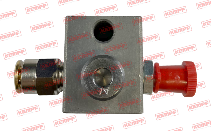 147727 Kempf Nippelblock 1-fach Stahl 180° montiert